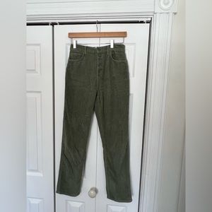 Green Corduroy Reformation Pants